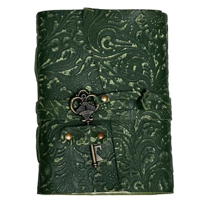 Leather Journal Antique Handmade Deckle Edge Vintage Paper Leather Bound Journal-image