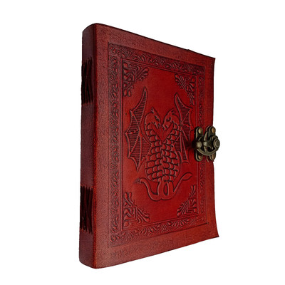 Vintage Leather bound Journal Antique Handmade Paper Notebook Diary Sketchbook-image