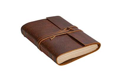 Leather Journal Notebook - Rustic Handmade Vintage Leather Bound 5