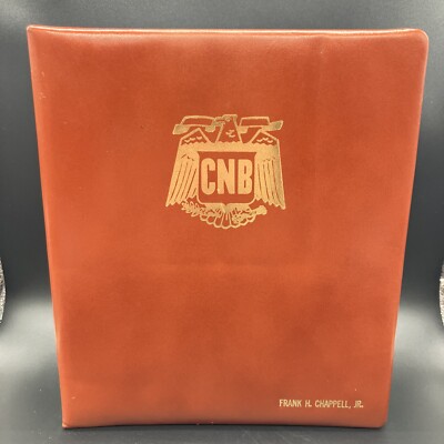 Citizen's National Bank Vintage Photo Album Genuine TopGrain Cowhide Leather 60s-image