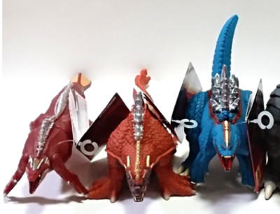 Movie Monster Godzilla Terestris Amphibia Aquatilis Soft Vinyl Figure 3 Set -image