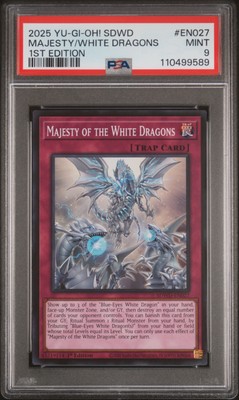 2025 YU-GI-OH! SDWD-STRUCTURE DECK 1ST ED MAJESTY OF THE WHITE DRAGONS PSA 9-image