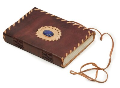 Vintage Leather bound Journal Antique Handmade Paper Notebook Diary Sketchbook-image