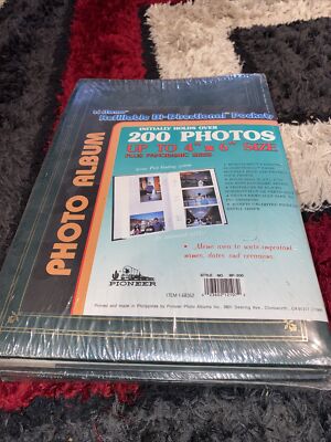 Pioneer 4 x 6 Vintage Photo Album Holds 200 Photos 1995 Lot Of 2 Books Sealed-image