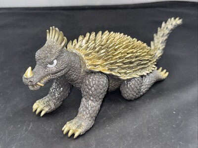 1990 BANDAI 10” LONG ANGUIRUS GODZILLA Movie Monster Toho vinyl-image