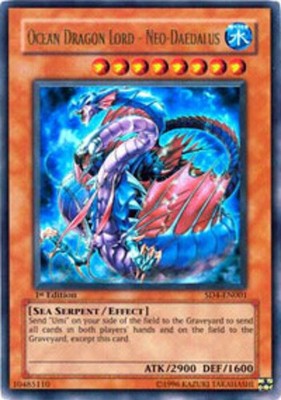 Lightly Played, English Yu Gi Oh Ocean Dragon Lord - Neo-Daedalus - SD4-EN001 - -image