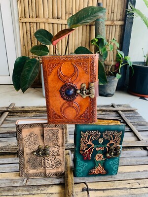 Goat Handmade Leather Journal with New Pack Of 3 journal-image