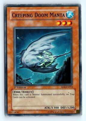 Yu-Gi-Oh Creeping Doom Manta #SD4-EN014 Structure Deck: tcg LP-image
