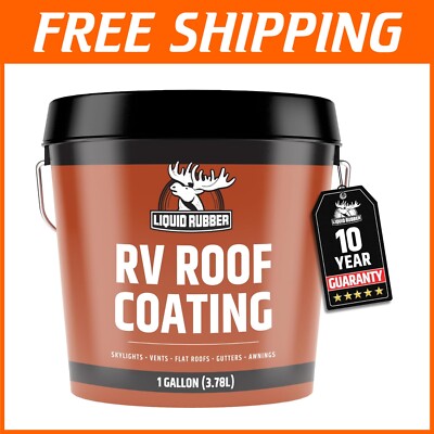 Eco-Friendly Waterproof RV Roof Sealant - Flexible Membrane, 1 Gallon Size-image