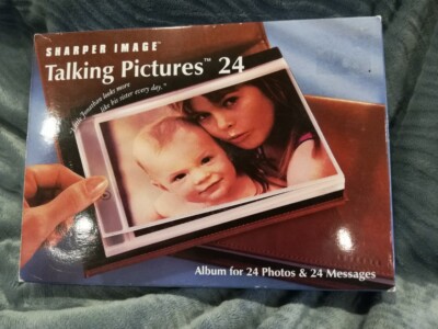 NEW Sharper Image Talking Pictures Album GC600 for 24 Photos & 24 Messages-image