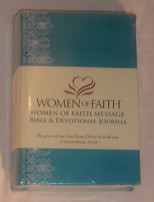 WOMEN OF FAITH MESSAGE BIBLE & DEVOTIONAL JOURNAL NEW, SEALED 2 BOOK SET-image