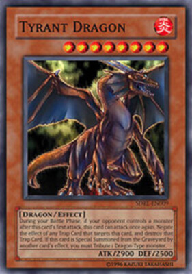 4x Lightly Played Tyrant Dragon - SDRL-EN009 - Common - 1st Edition - YuGiOh -image