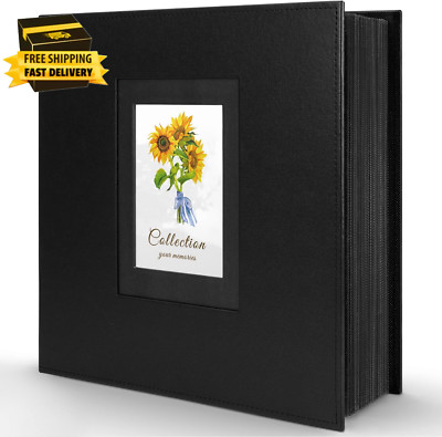 Photo Album 4X6 600 Photos, Leather Cover Extra Large Capacity Holds 600 Horizon-image