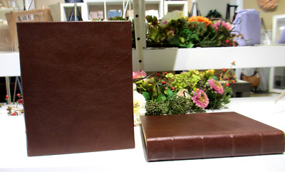 Graphic Image Album 8x10 Bound Leather Cover Dry Mount BROWN-image