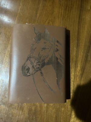 Leather Horse Themed Journal Book To Write Your Thiughts Dreams And Goals-image