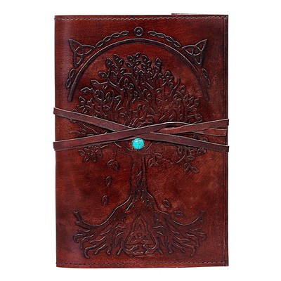 Leather Journal Writing Notebook - Antique Handmade Leather Bound Daily Notep...-image