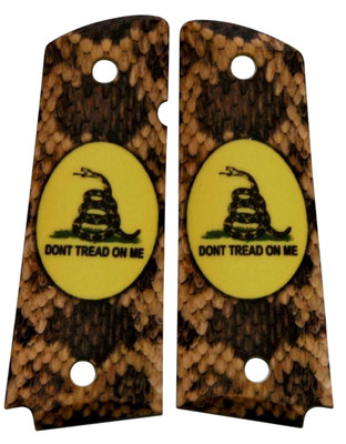 Don't Tread on Me on Rattler Design Custom Full Size Government 1911 Grips-image