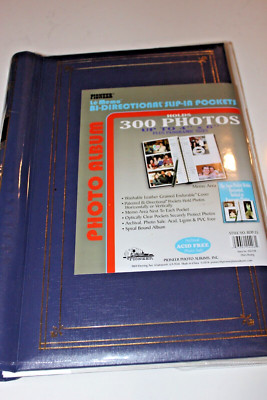 Photo Album Pioneer Bi-Directional Micro Static Memo 300 Pkt 100 Pg Blue-Black-image