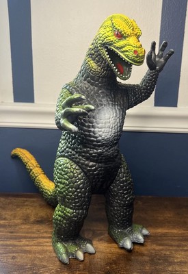 Vtg Godzilla Dormei UKRD 1997 Figure 15” Large Yellow Black Green Action Figure-image