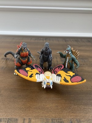 Godzilla - Pack Of Destruction - Four (4) Piece Mini Figure Lot 2002 Bandai Toho-image