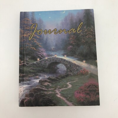 Thomas Kinkade Hard Cover Journal 88 Pages Stone Bridge Stream-image