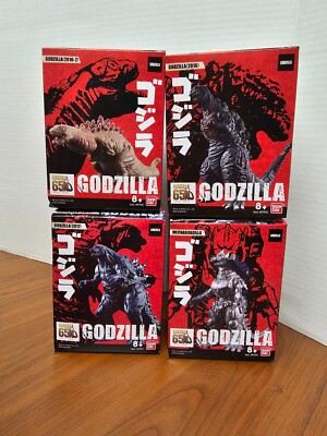 GODZILLA BANDAI 65TH ANNIVERSARY SET GODZILLA MECHAGODZILLA + NEW SEALED WAVE 1-image