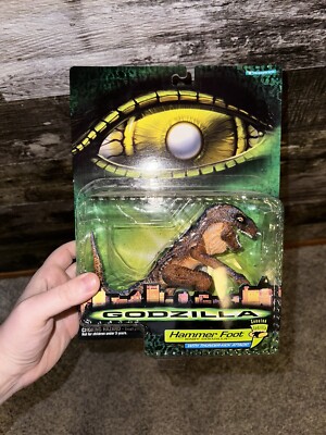 1998 Trendmasters Godzilla Hammer Foot Baby Figure NEW SEALED AA-image