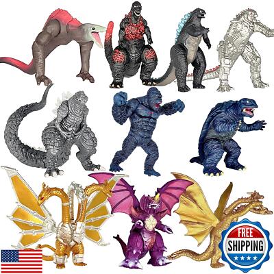 TwCare Set of 10 Godzilla vs Kong Dinosaur Dragon Toys Movable Joint Action F-image