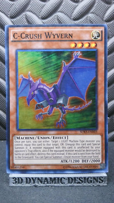 | Yugioh C-Crush Wyvern SDKS-EN003 Super Rare Structure Seto Kaiba NM-/VLP 🔥 |-image