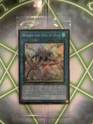 Yugioh SEALED Wishes for Eyes Of Blue SDWD-EN042 Secret Rare 1st Edition!!-image