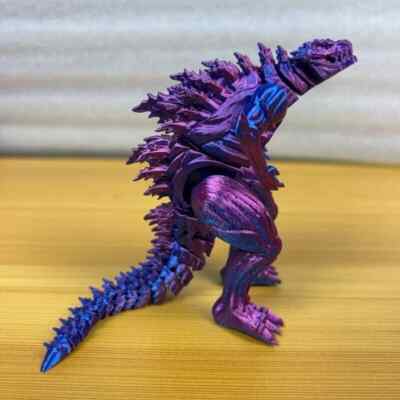 8cm 3D Printed Muscle Godzilla Action Figure Q version Toys Monster Figure Joint-image