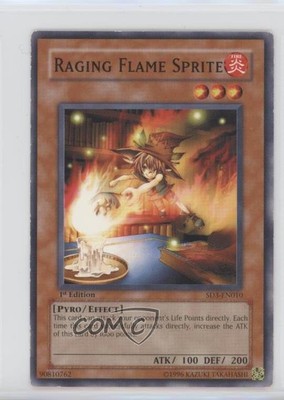 Raging Flame Sprite 1st Ed. YuGiOh Blaze of Destruction Structure Deck 2005 2u3-image