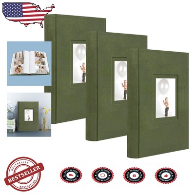 Modern Faux Leather Photo Albums with Memo Space - Perfect for 4x6 Photos-image
