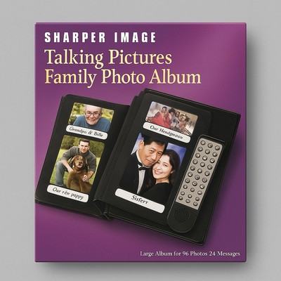 Sharper Image Talking Pictures Family Photo Album 96 Photos and 24 Messages-image