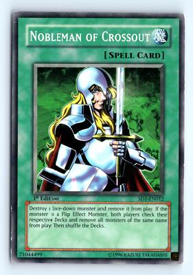 Yu-Gi-Oh Nobleman of Crossout #SD1-EN012 Structure Deck: Dragon's Roar tcg LP-image