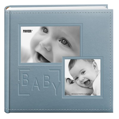 DA-200COLB/B 200-Pocket Embossed Baby Leatherette Frame Cover Album for 4 by ...-image