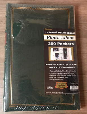Pioneer Bonded Leather 200 Pocket Photo Album Green 4