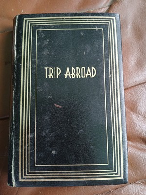 1950s Travel Diary Trip Abroad Leather Journal Book  A&M Leatherlines-image