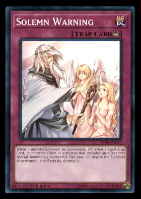 Yugioh Solemn Warning #SR05-EN037 Structure Deck: Wave of Light LP-image