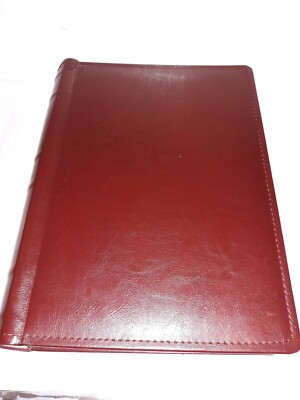 BROWN LEATHER 53 Page PHOTO ALBUM - Holds 261 4x6 Photos/18 Picture CD'S/1 Index-image