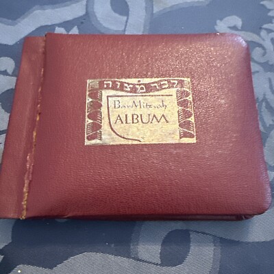 Vtg 1941 Bar Mitzvah Album And Autograph Book, Leather Bound , Minimal Use-image