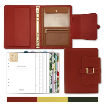 Luxury A5 Leather Binder Gift Set – 5.8