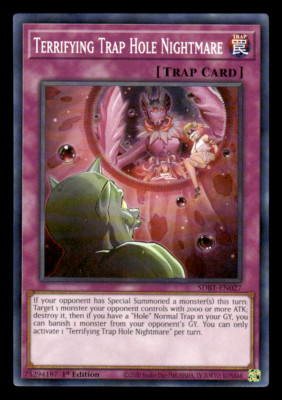 Yugioh! Terrifying Trap Hole Nightmare - SDBT-EN027 - Common - 1st Edition-image