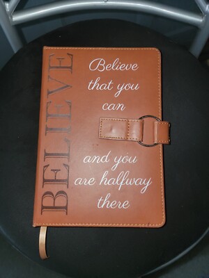 Faux Leather Bound Inspirational Journal NWOT-image