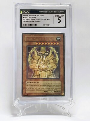 2006 Yu-Gi-Oh Exxod, Master of the Guard 1st Edition Ultra Rare SD7-EN001 CGC 5-image
