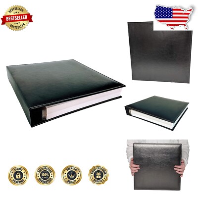 Large Capacity Self-Adhesive Photo Album - 100 Pages in Elegant Vegan Leather-image