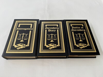 Easton Press NUREMBERG WAR TRIALS Diary, Justice & Interrogations 3 Vols MINT!-image