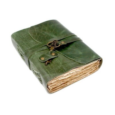 Vintage leather Bound Antique Handmade Paper Notebook/Diary/Sketchbook S-02 6x8-image