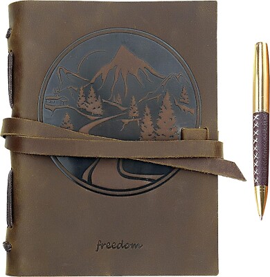 Leather Bound Journal w/Pen 300 Pages-image