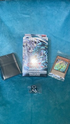 Yu-Gi-Oh! Saga Blue-Eyes Deck + Sleeves + Promo Card + Dice Bundle NEW SEALED-image